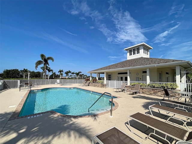 view of pool with a patio area