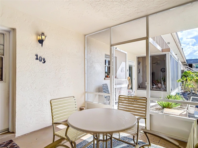 view of sunroom / solarium