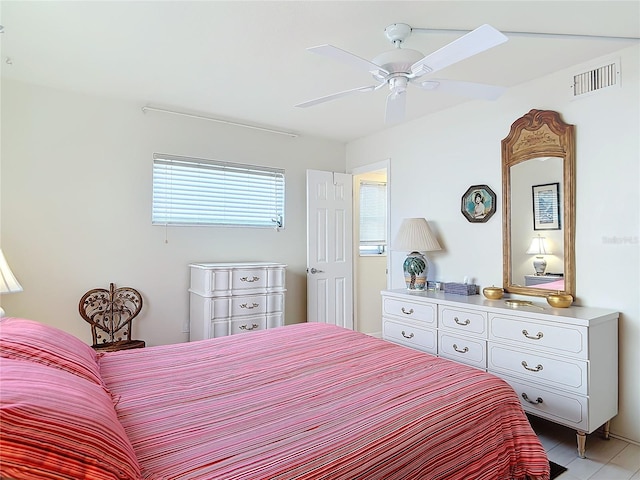 bedroom with ceiling fan