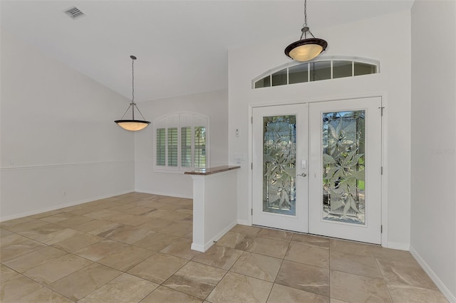 1219 Nantucket Rd, Venice, FL 34293 - foyer entrance featuring french doors and baseboards