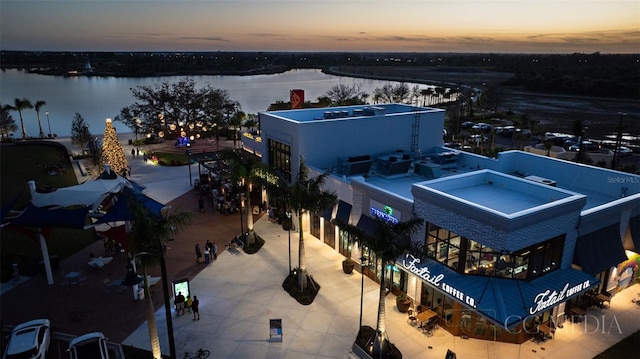 11925 Bohemian Pl, Venice, FL 34293 - aerial view at dusk of a water view