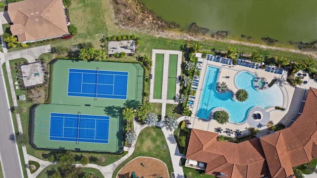 11925 Bohemian Pl, Venice, FL 34293 - aerial view of property and surrounding area with a pool area