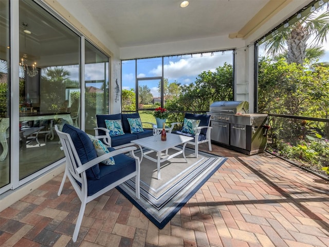 view of sunroom / solarium