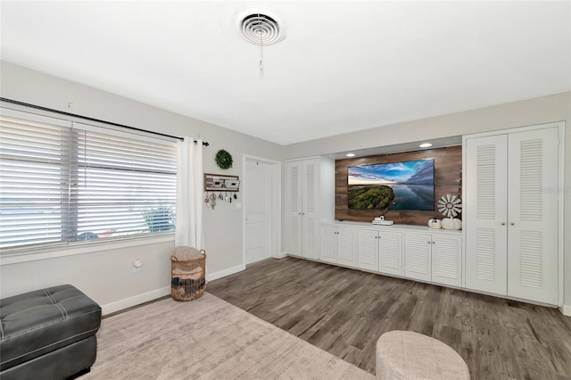 living room featuring hardwood / wood-style floors