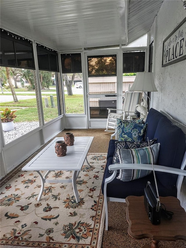 view of sunroom