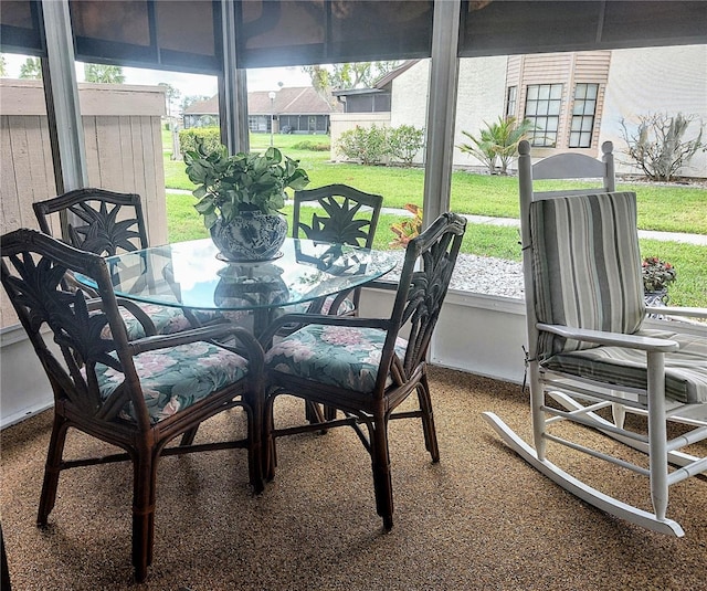 view of sunroom