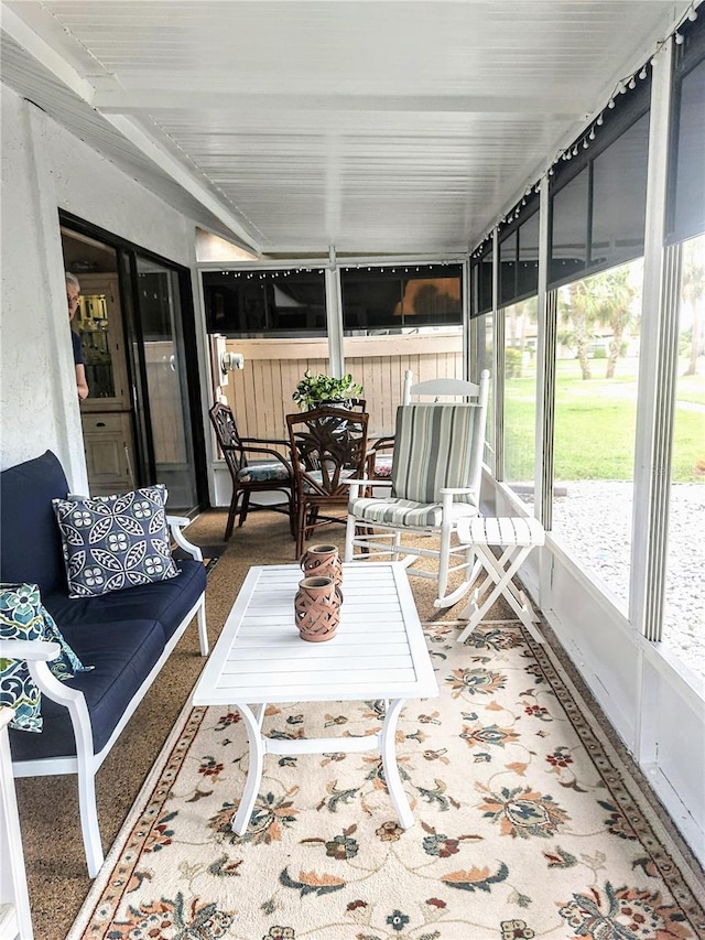 view of sunroom / solarium