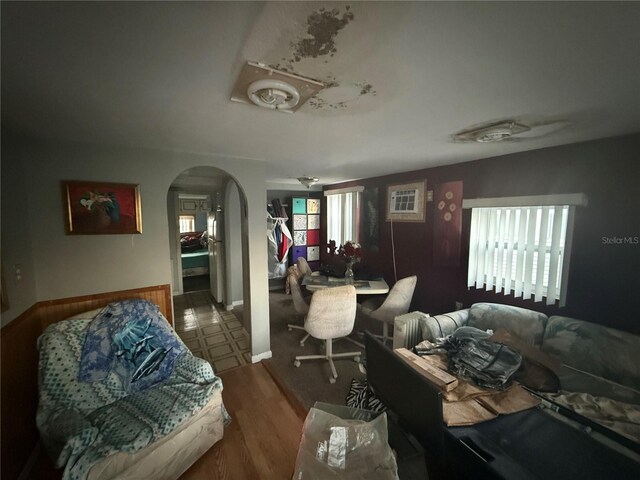 bedroom featuring hardwood / wood-style floors