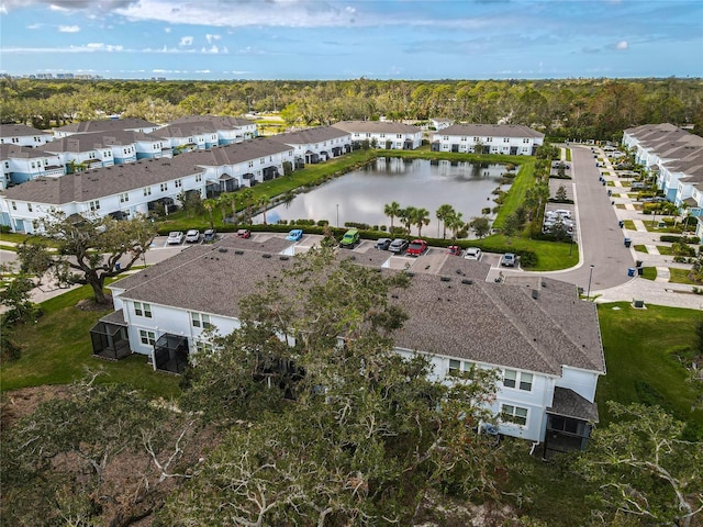 4008 Via Sienna Cir, Sarasota, FL 34243 - aerial view of residential area featuring a large body of water