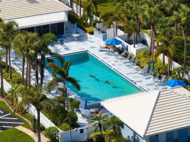 view of pool with a patio