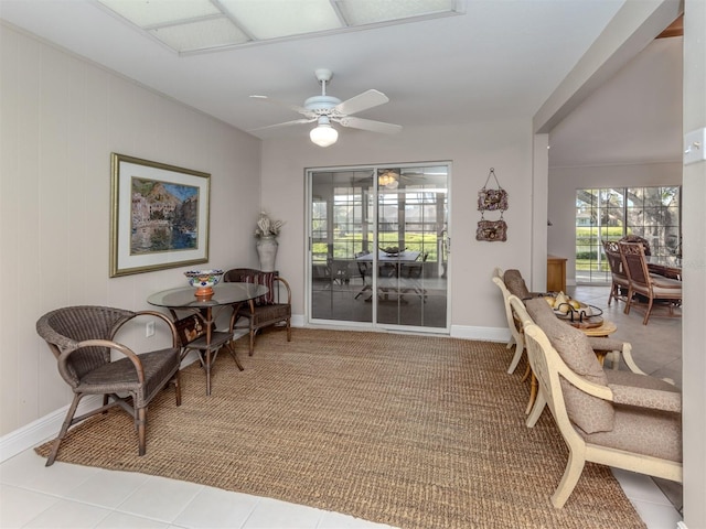 1141 Sleepy Hollow Ct, Venice, FL 34285 - living area with baseboards, ceiling fan, and tile patterned flooring