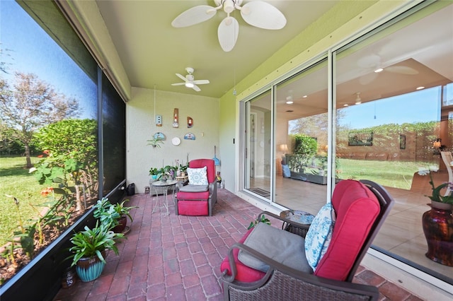 view of sunroom