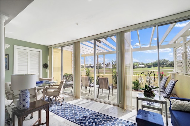 view of sunroom