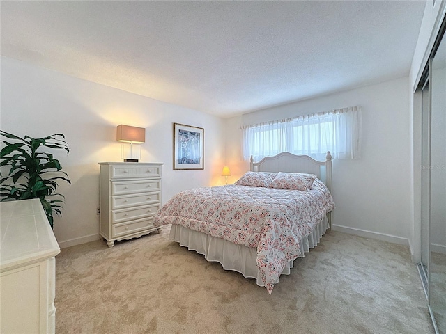 210 Park Blvd N Unit 129, Venice, FL 34285 - bedroom with light carpet, baseboards, and a closet