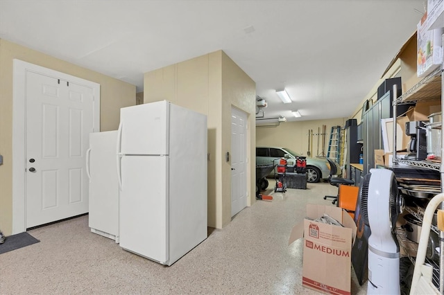 interior space featuring white refrigerator