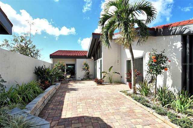 exterior space with a patio