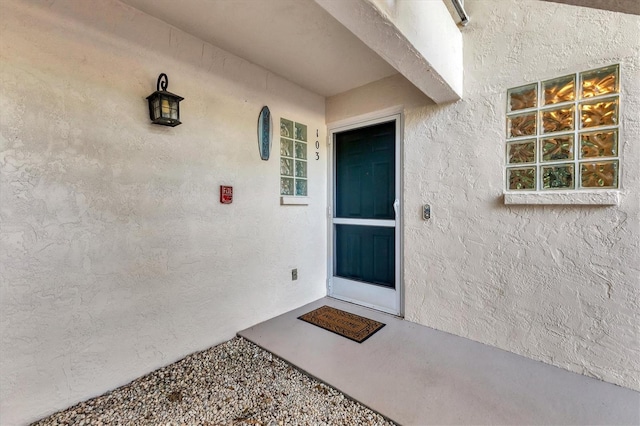 view of doorway to property