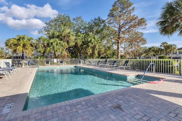 view of pool with a patio area