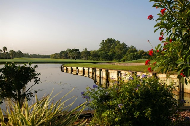 exterior space featuring a water view