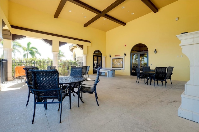 view of patio with french doors