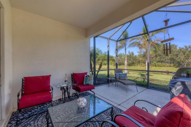 view of sunroom