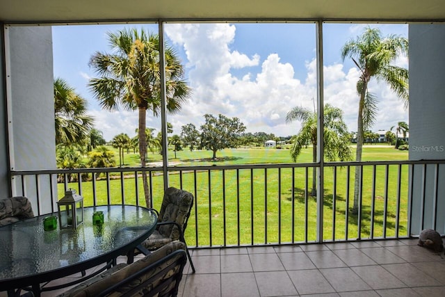 view of sunroom