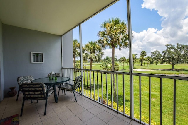 view of sunroom