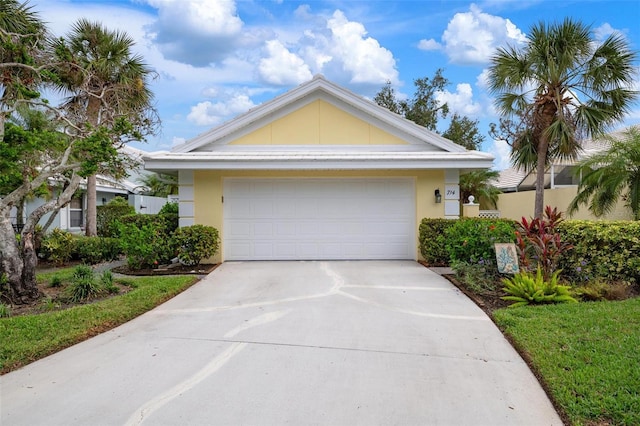 view of front facade with a garage