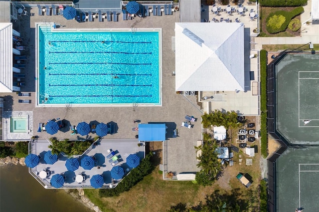 birds eye view of property