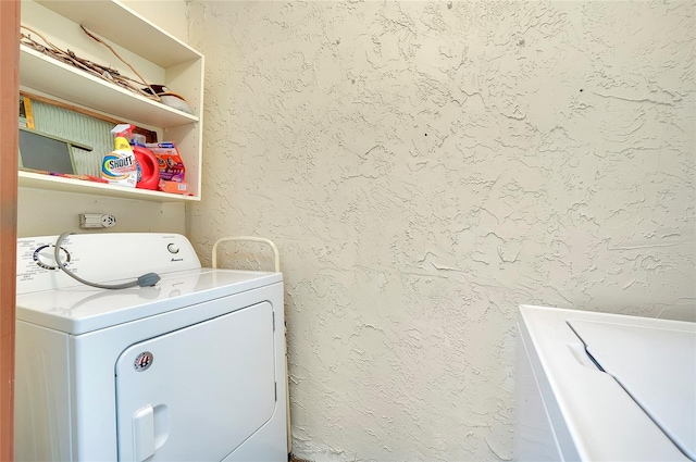 laundry area with washer and clothes dryer