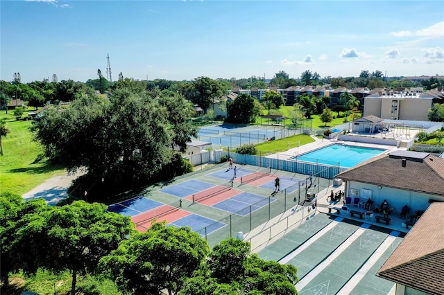 birds eye view of property