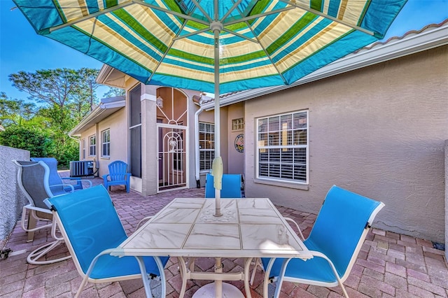 view of patio with cooling unit