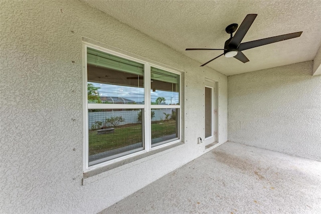 view of patio / terrace with ceiling fan