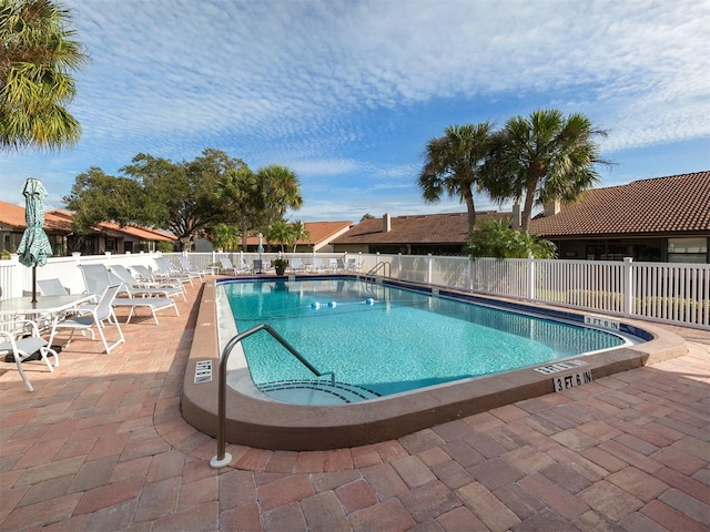 view of pool with a patio