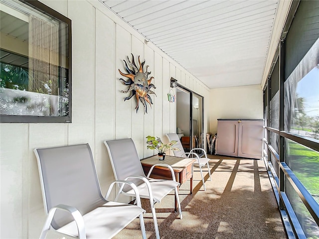 view of sunroom