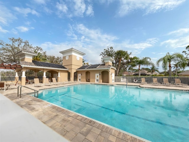 view of pool featuring a patio area