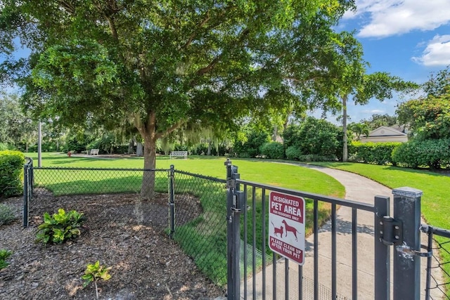 surrounding community featuring a yard