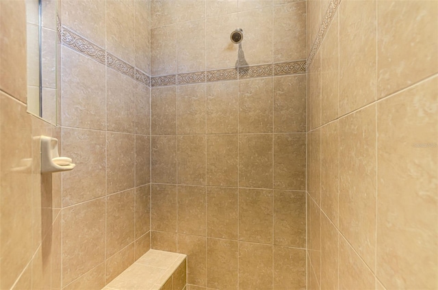 room details with tiled shower