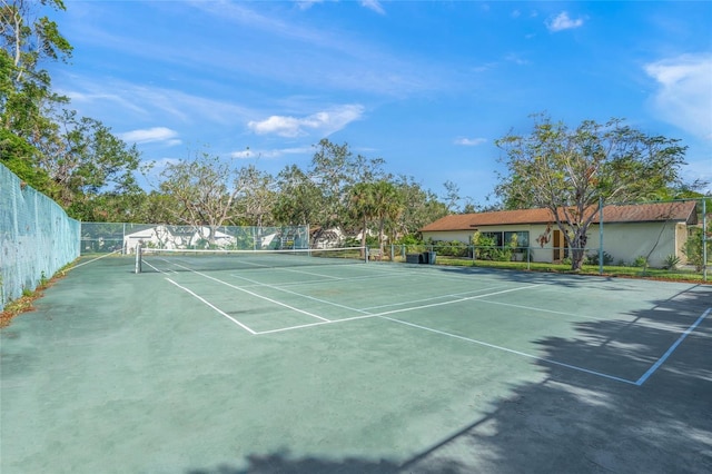 view of tennis court