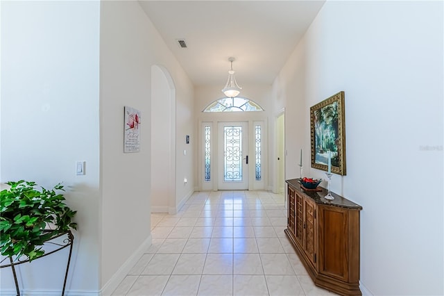 view of tiled entryway