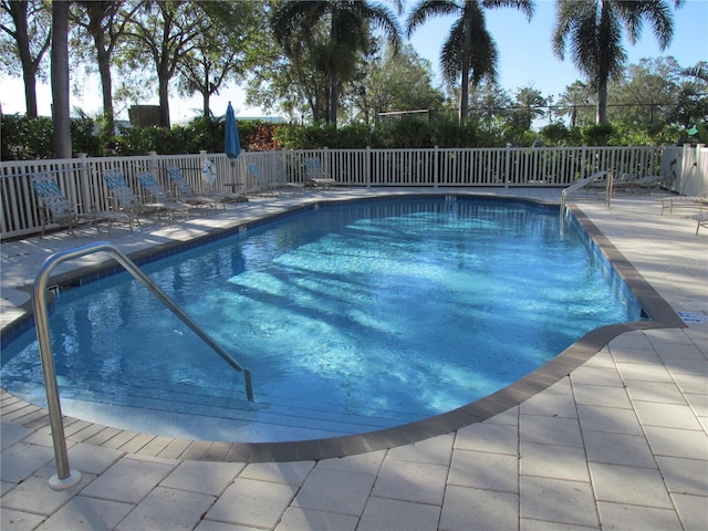 view of pool featuring a patio area