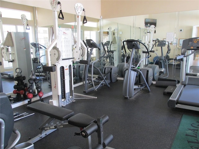 view of exercise room