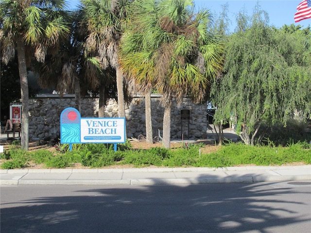 view of community sign