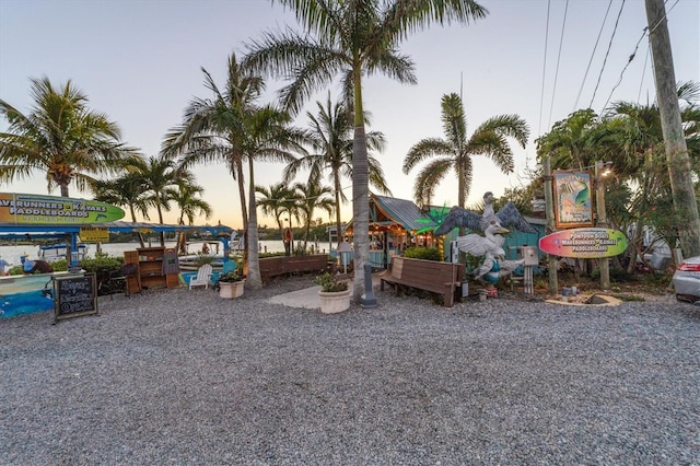 view of playground at dusk