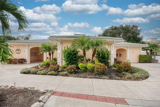 view of mediterranean / spanish house