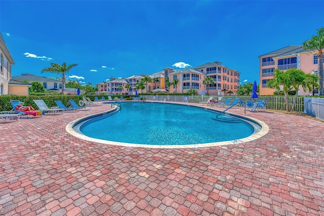 view of pool with a patio