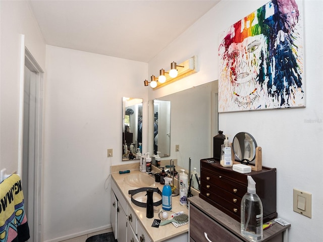 bathroom with vanity