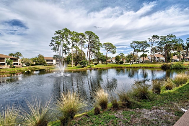 view of water feature