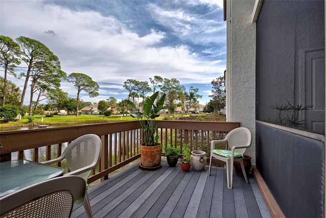 view of wooden terrace