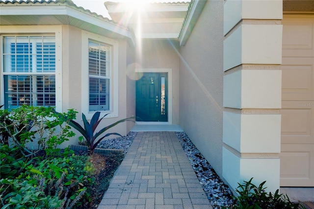 view of doorway to property